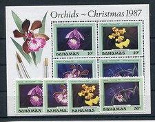 Bahamas 663/69 Block 52 Mint / Orchids 1/1292