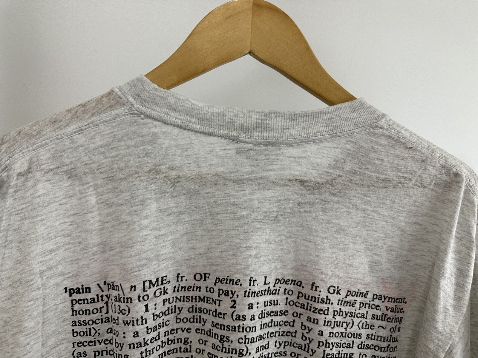 VTG Wrestling Intense Legal Pain Dictionary Definition Worn Thin T-Shirt XL image 7