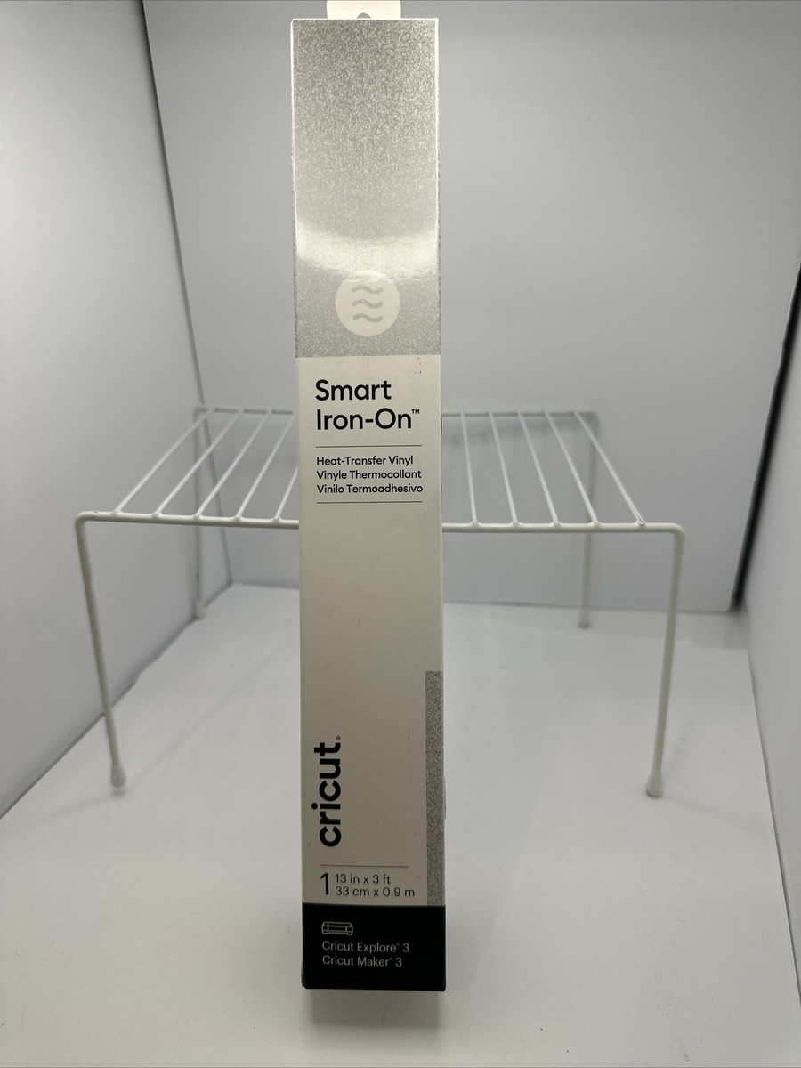 Cricut Smart Iron-On Glitter Vinyl – 1 Rolle, 33 Cm X 2,7 M, Silber, Für Cricut Maker 3 & Explore 3
