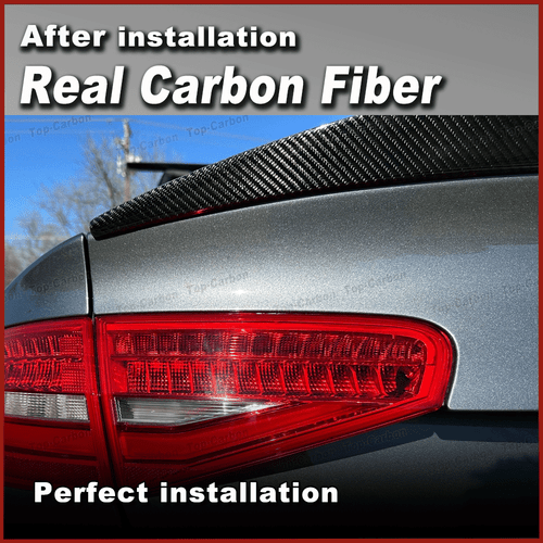 Passt für Audi S4 B8.5 13-16 Carbon Heckspoiler Abrisskante Flügel Spoiler Lippe - Picture 5 of 11