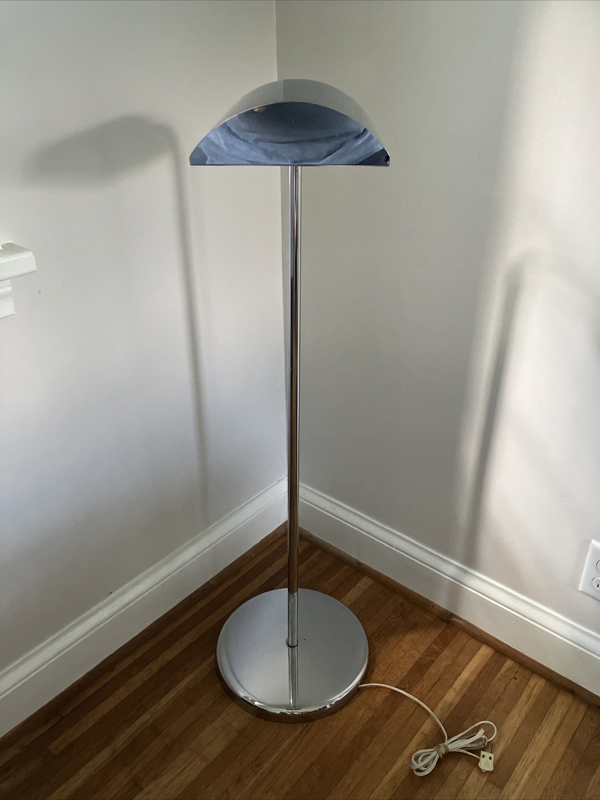 MidCentury Modern Pharmacy Floor Lamp Chrome eBay