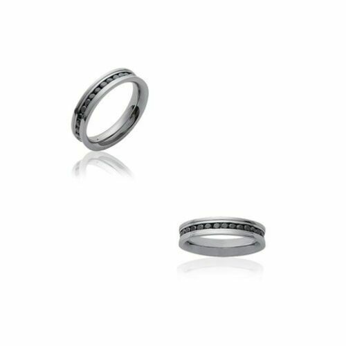Bague Alliance Acier Inoxydable Avec Zirconium - Taille 52 (USA 6), Cadeau Femme