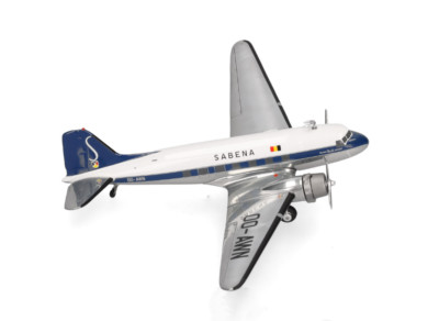 1:200 Herpa SABENA Douglas DC-3 Aircraft Plane Diecast Airplane Model Collection