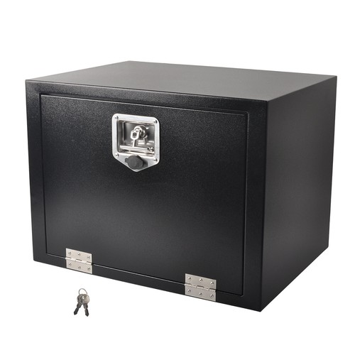 Black Steel 24"X18"X18" Underbody Truck Tool Box Trailer Pickup Storage