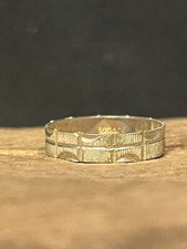 VINTAGE 925 STERLING SILVER ETCHED BAND RING SIZE 10