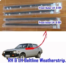 For Toyota Starlet KP60 KP61 Front Door Beltline weatherstrip 5D With Mirror