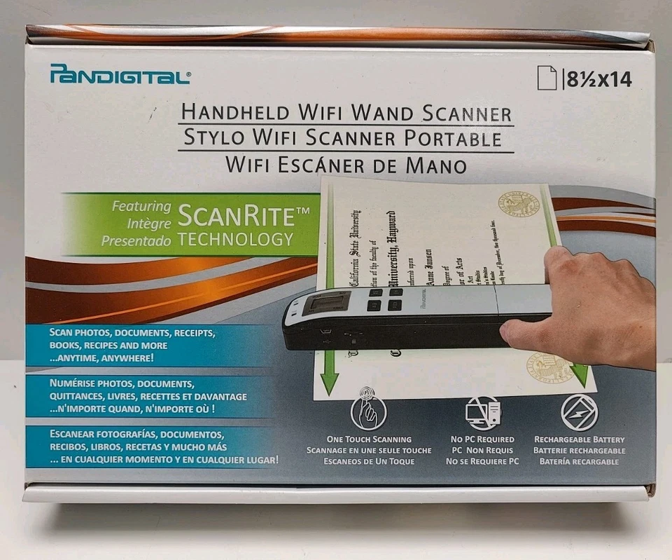 Pandigital Wireless Handheld WiFi Wand Scanner - Brand New - Blue - Image 2 of 4