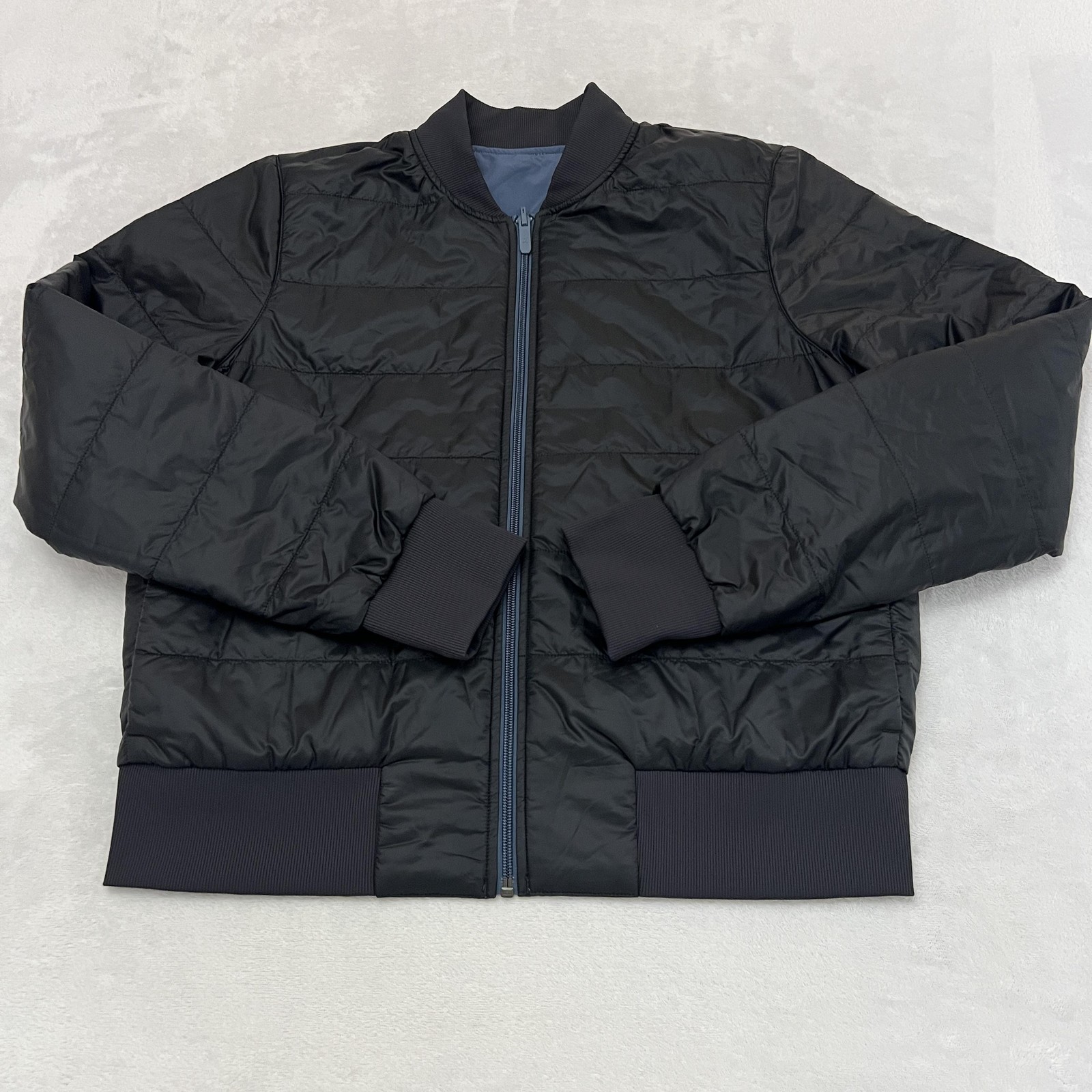 Lululemon Jacket Womens 10 Iron Blue Non-Stop Bomber Reversible Casual W4BNMS
