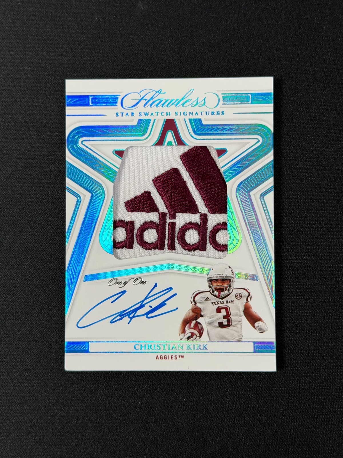 Christian Kirk 2023 Flawless Star Swatch Signatures Platinum 1/1 Texas A&M view 13