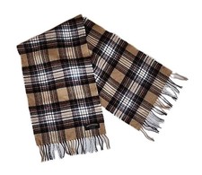 James Pringle Weavers Fringe Scarf Thompson Tartan Scotland 100 Wool 62x11.5