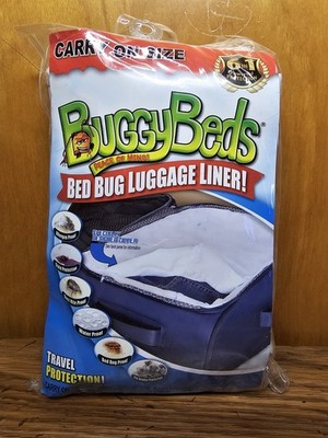 BuggyBeds BED BUG LUGGAGE LINER Carry On Size 22 x 15 x 10'' WHITE