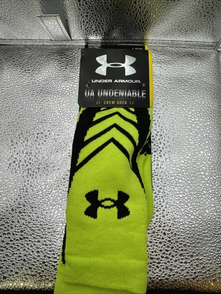 Calcetines Under Armour UA Undeniables Crew para hombre talla mediana 4-8,5 nuevos deportes gimnasio Foto 3 de 4