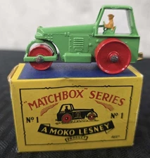 Vintage Matchbox Road Roller No 1 Original Box 1:64 Old Stock