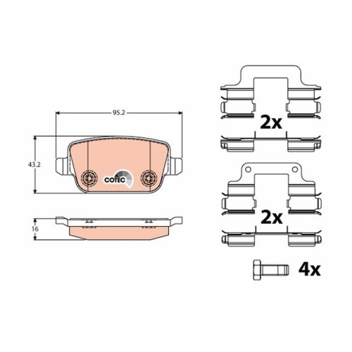 Plaquettes TRW GDB1708 Cotec finis les bruits de freinage sur votre Land Rover