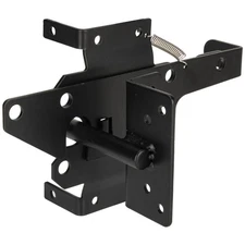 Heavy Duty Self-Locking Gate Latch for Wooden Fence Post Mount Automatic Gravity