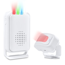 918FT Long Range Wireless Door Chime Entry Motion Sensor Alarm LED Flash