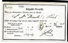 MELK-KREMS Aufgabs-Recepisse 4.6.1845 für einen Rekobrief aus Melk