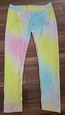 Girls Small Hurley Super Soft Tie Dye Leggings Pants S Rainbow Pastel 8-10 Yrs