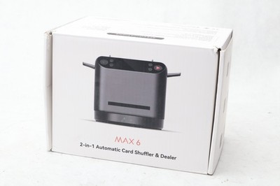 MAX 6 Automatic Card Shuffler & Dealer 2-in-1 360 Degree Black New Box