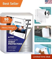8.5 x 11 Inch Heavy Duty Sheet Protectors - 50 Count, Top Loading Convenience
