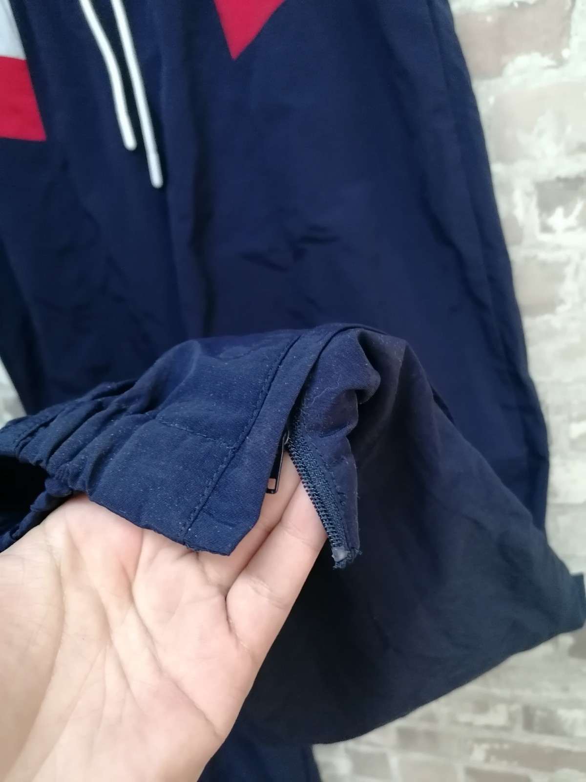 Giacca a vento fondo tuta Fila 100% nylon foderata traspirante vintage media