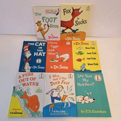 Dr. Seuss Lot of 8 Hardback Beginner Books Between 1957 & 1968 Cat In The Hat +7