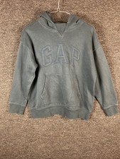 GAP Teen Blue Pullover Hoodie Sweatshirt Classic Logo Pocket Casual Comfy