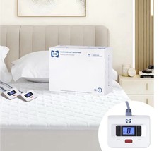 Sealy Heated Mattress Pad Queen Size 60x80 Inch with Dual Control 10 Heated
