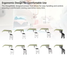 10Pcs 0.3cm Flat Presser Feet T58N Plastic Narrow Presser Feet for Sewing