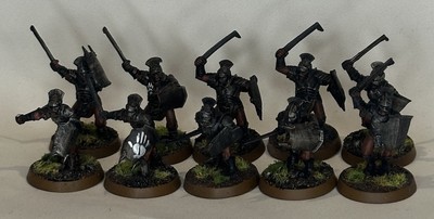 Uruk Hai x10 Pro Painted Lord Of The Rings Games Workshop LOTR Warhammer Mini