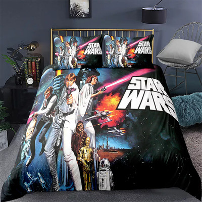 1977 Bettwäsche Set Star Wars Bettbezug 135x200 Kissenbezüge 80x80 Anpassbar