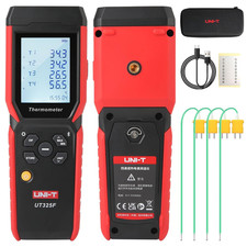 UT325F 4-Channel Thermometer,K-Type,Bluetooth,Usb-C Data Logger