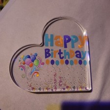 Heart Shaped Acrylic Plaque To My Mom Mother's Day Gift with Thank You Message