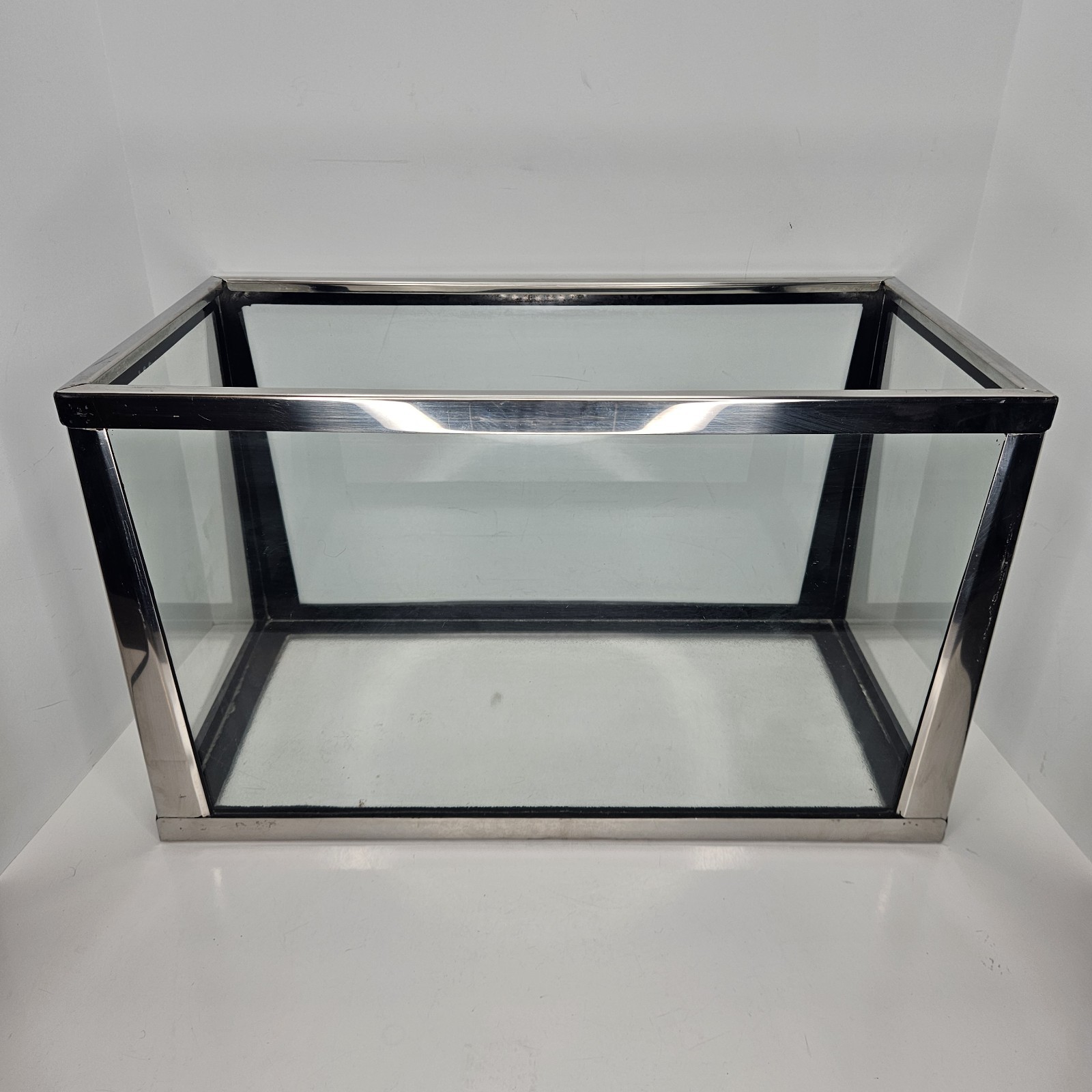 Vintage Metaframe Deluxe Stainless Aquarium Fish Tank Glass Terrarium ...