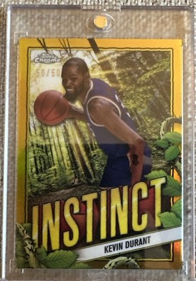 2024-25 Topps Chrome - Instinct Kevin Durant #INS-8 Gold Refractor /50