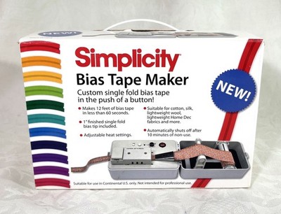 Simplicity  Automatic Bias Tape Maker Machine Tip 1 inch Single Fold