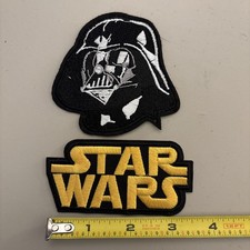 2 Pc - Darth Vader Star Wars Embroidered Iron on patches Movie Sci-Fi Fantasy