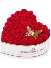 47-Piece Forever Flowers in Heart Shape Box Mother's Day Preserved Roses Gift