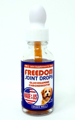 Freedom Joint Drops for Dogs with Glucosamine, Chrondroitin Supplement, 30ml