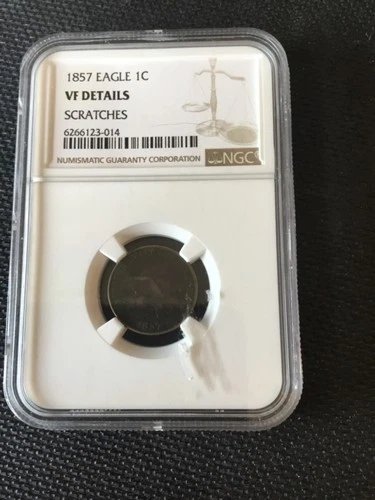 1857 flying eagle cent ngc vf detail scratches