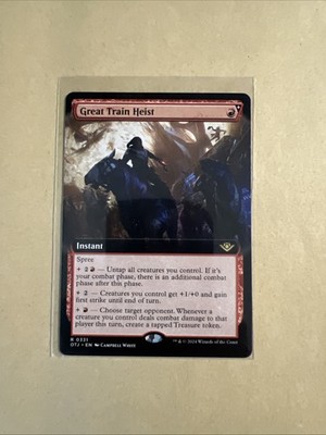 MTG Great Train Heist OTJ 0331 R NM Regular Extended Art