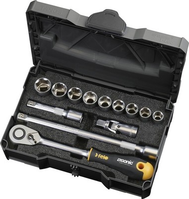 Felo Ratschensatz 13-teilig ERGONIC 497 Vierkant 1|2 Zoll