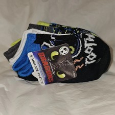 How To Train Your Dragon, Boys No-Show Socks, 6-Pack, Size Small New