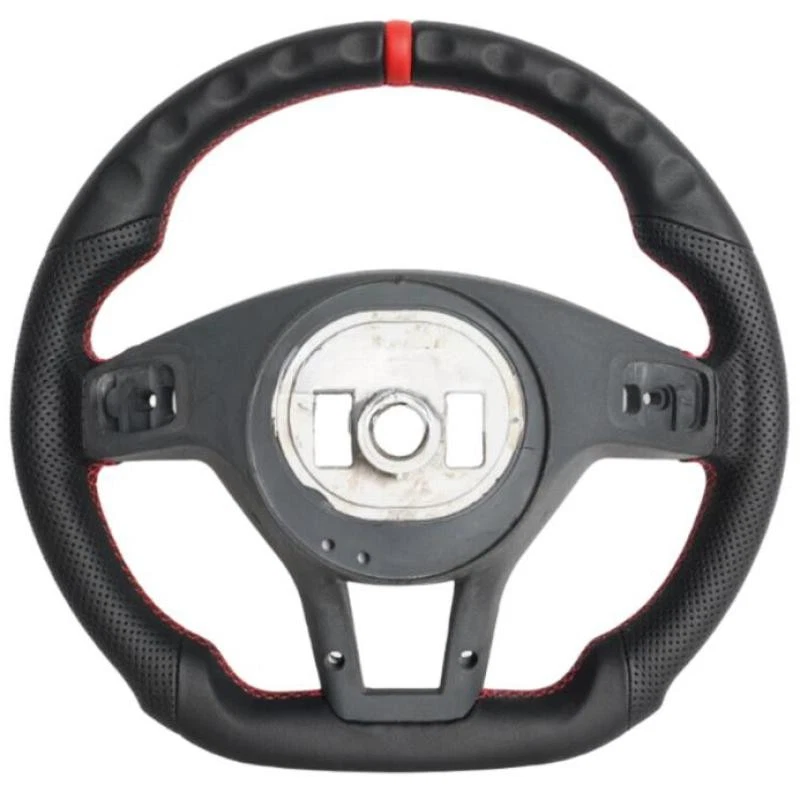 Fit Mercedes Benz W176 W204 W212 CLA AMG 2012+ Full Leather Steering Wheel Foto 2 de 4