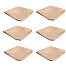 Men's Solid Color Pocket Squares 6-Pack Polyester Handkerchiefs for Wedding