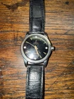OMEGA AUTOMATIC SEAMASTER BLACK DIAMOND DIAL FOR RESTORATION TISSOT LEATHER BAND