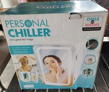 Personal Chiller LED Lighted Mini Fridge * Makeup Beauty Beer Soda * Cool / Warm