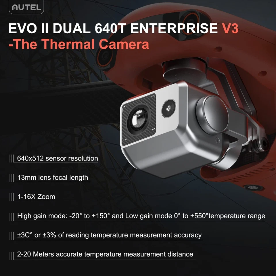 2025 Autel Evo 2 Dual 640t V3 Enterprise & Smart Controller Infrared 3d Obstacle - Image 4 of 4