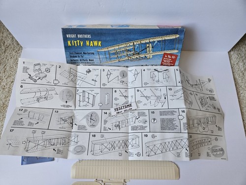 Vintage Monogram Wright Brothers Kitty Hawk Model Kit, 1997 New-Open Box - Picture 3 of 12