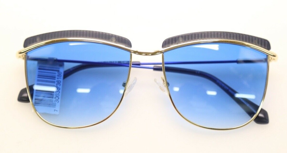 Balmain BL2521B C02 Gold Blue/blue Gradient Lens Sunglasses 549 56-16-143 BALMAIN BL2521B C02 Gold, Blue/Blue Gradient Lens Sunglasses  main image 2